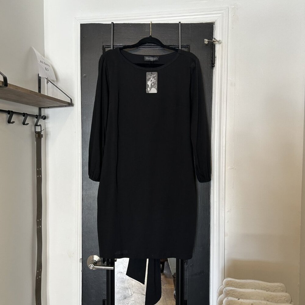 Fantaist Long Sleeve Dress Black